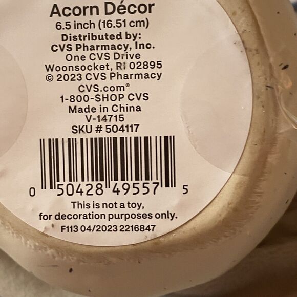 NEW Acorn Decor Ceramic Sandstone Acorn Table Figurines Set Of 2 NWT - Picture 3 of 5